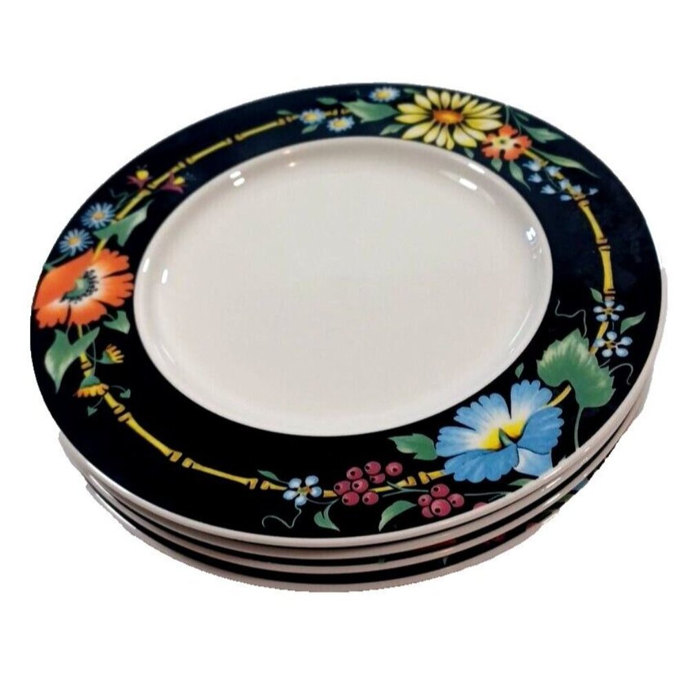 Vintage Villeroy &  Boch Luxembourg Xenia Set of 4 8" Salad Plates ( 2 a…